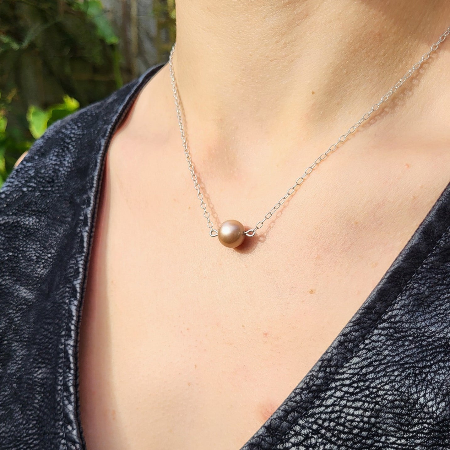 Almond Swarovski Necklace