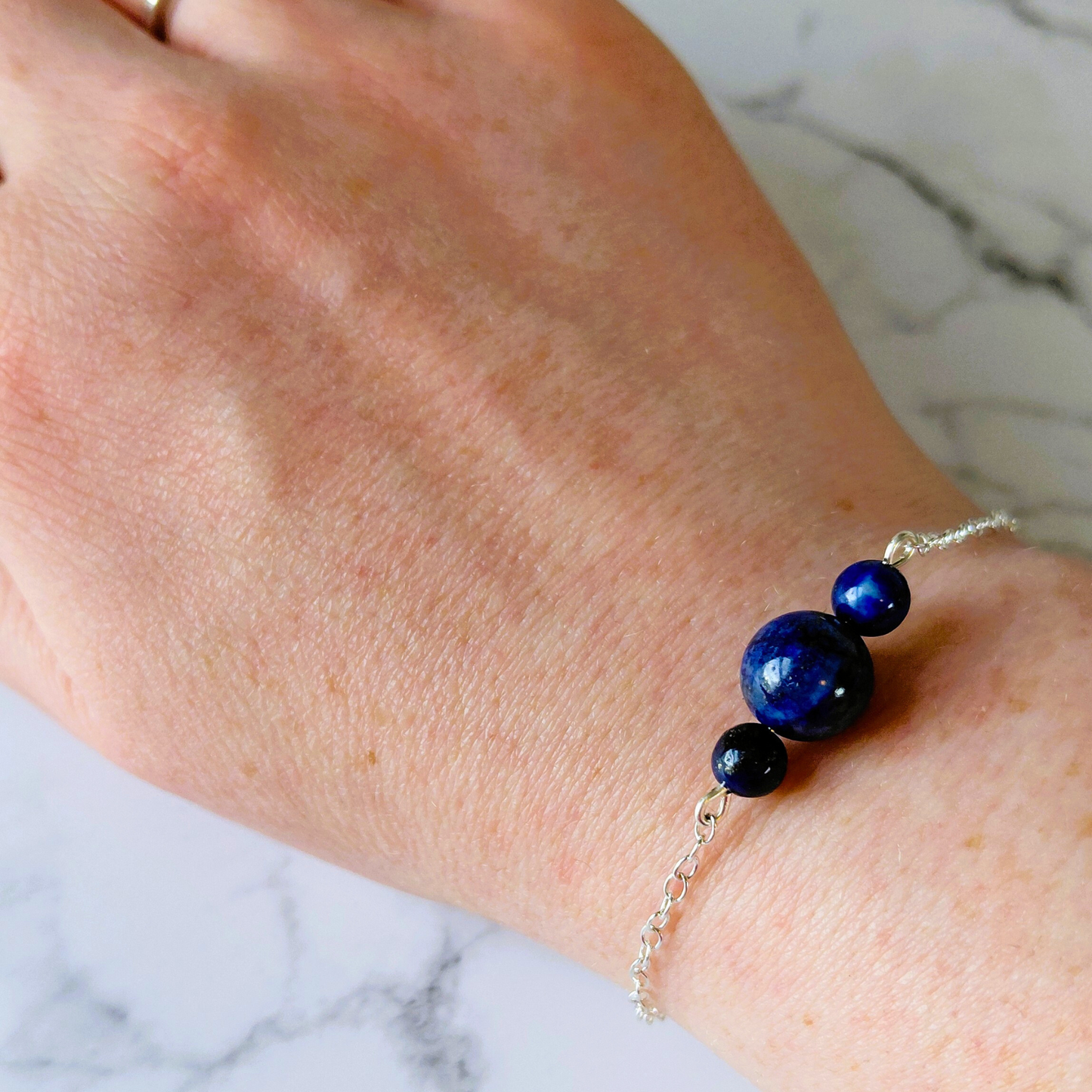 Lapis Serenity Silver Bracelet