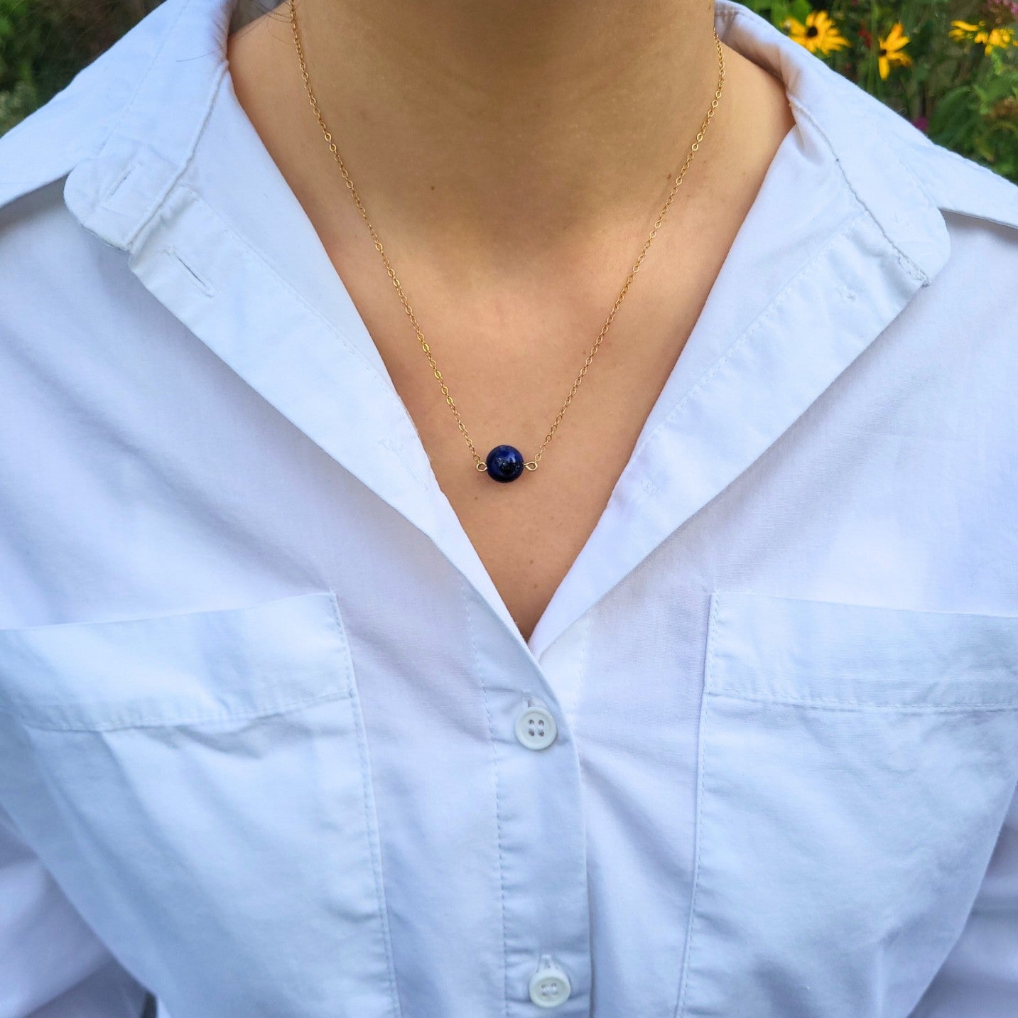 Lapis Lazuli Gold Necklace