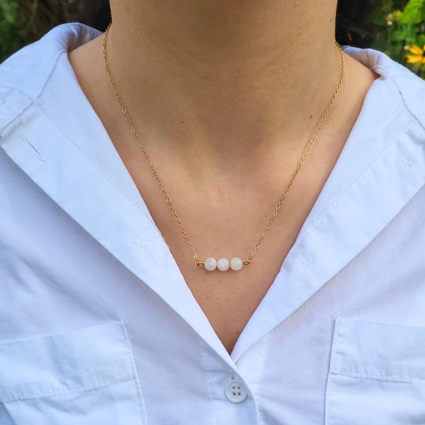 Moonstone Gold Fill Necklace