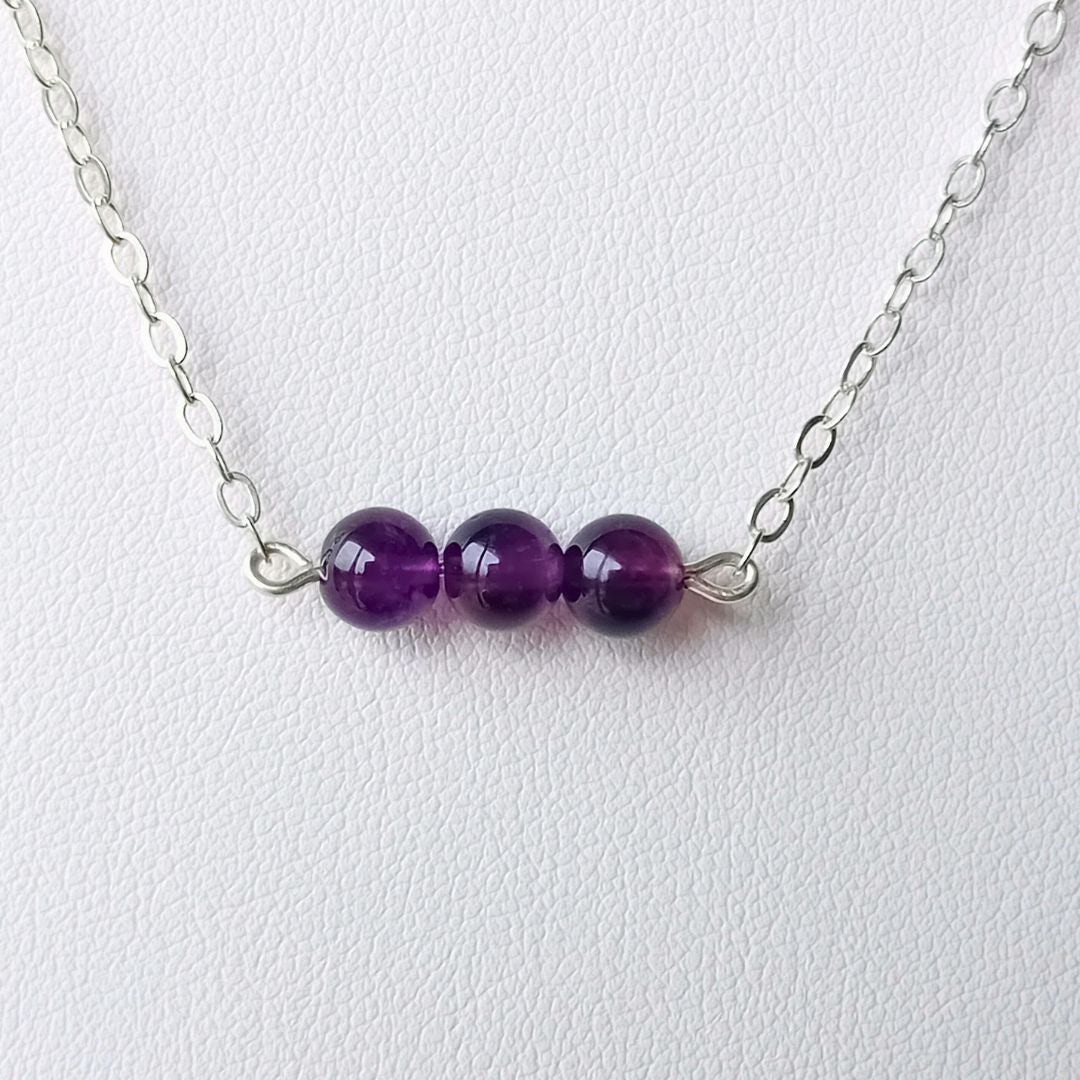 Amethyst Silver Necklace