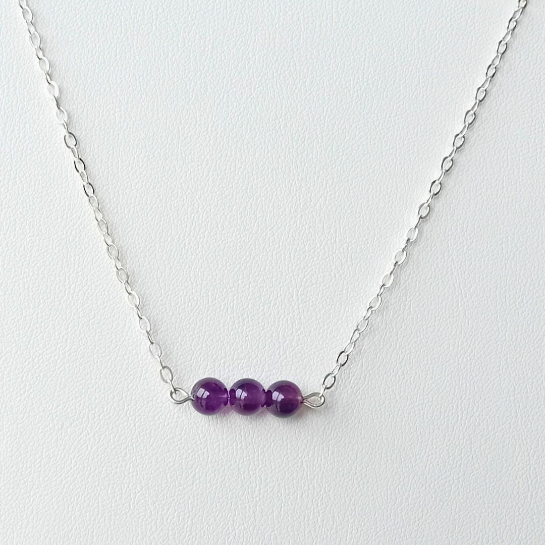Amethyst Silver Necklace