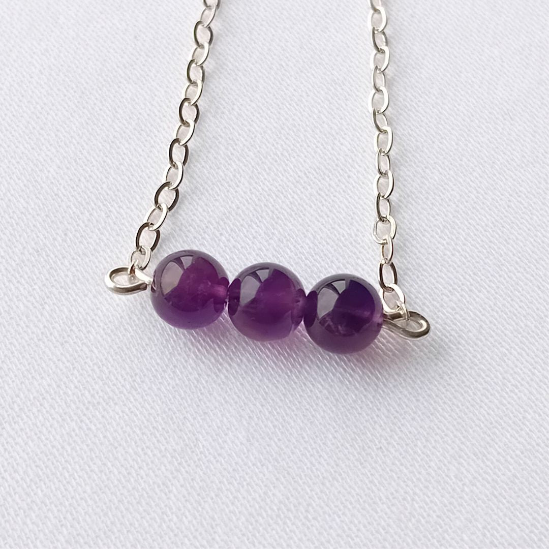 Amethyst Silver Necklace