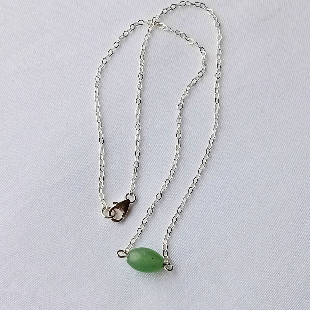 Aventurine Silver Necklace