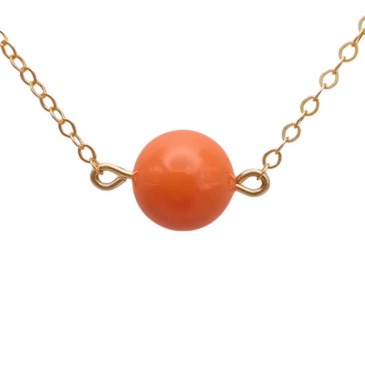 Coral Swarovski Pearl Necklace