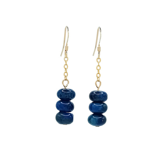 Lapis Lazuli Rondelle Earrings