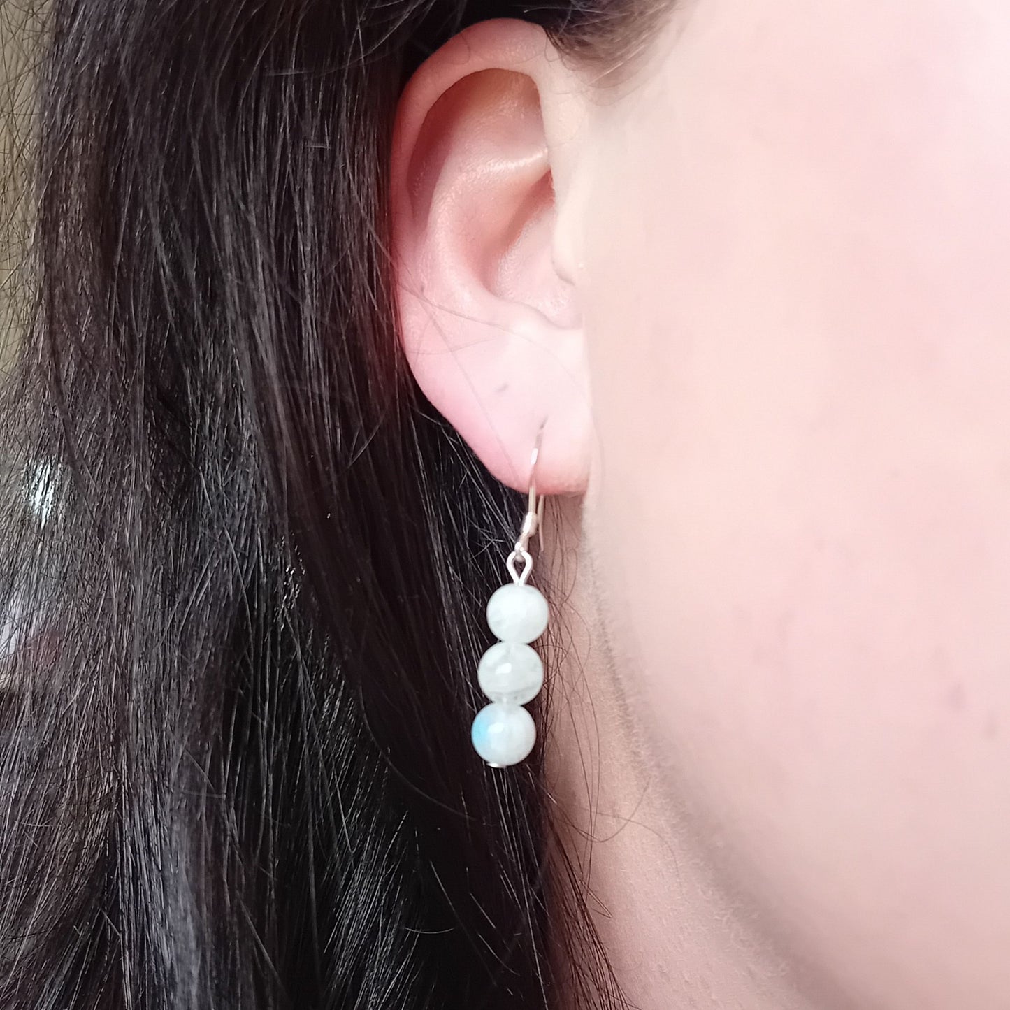 Silver Moonstone Earrings