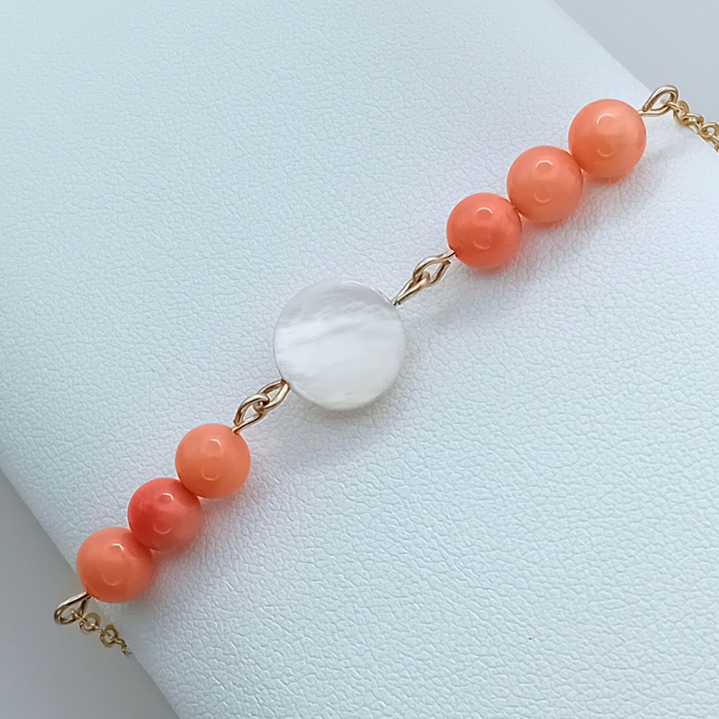 Mother of Pearl & Coral Bracelet