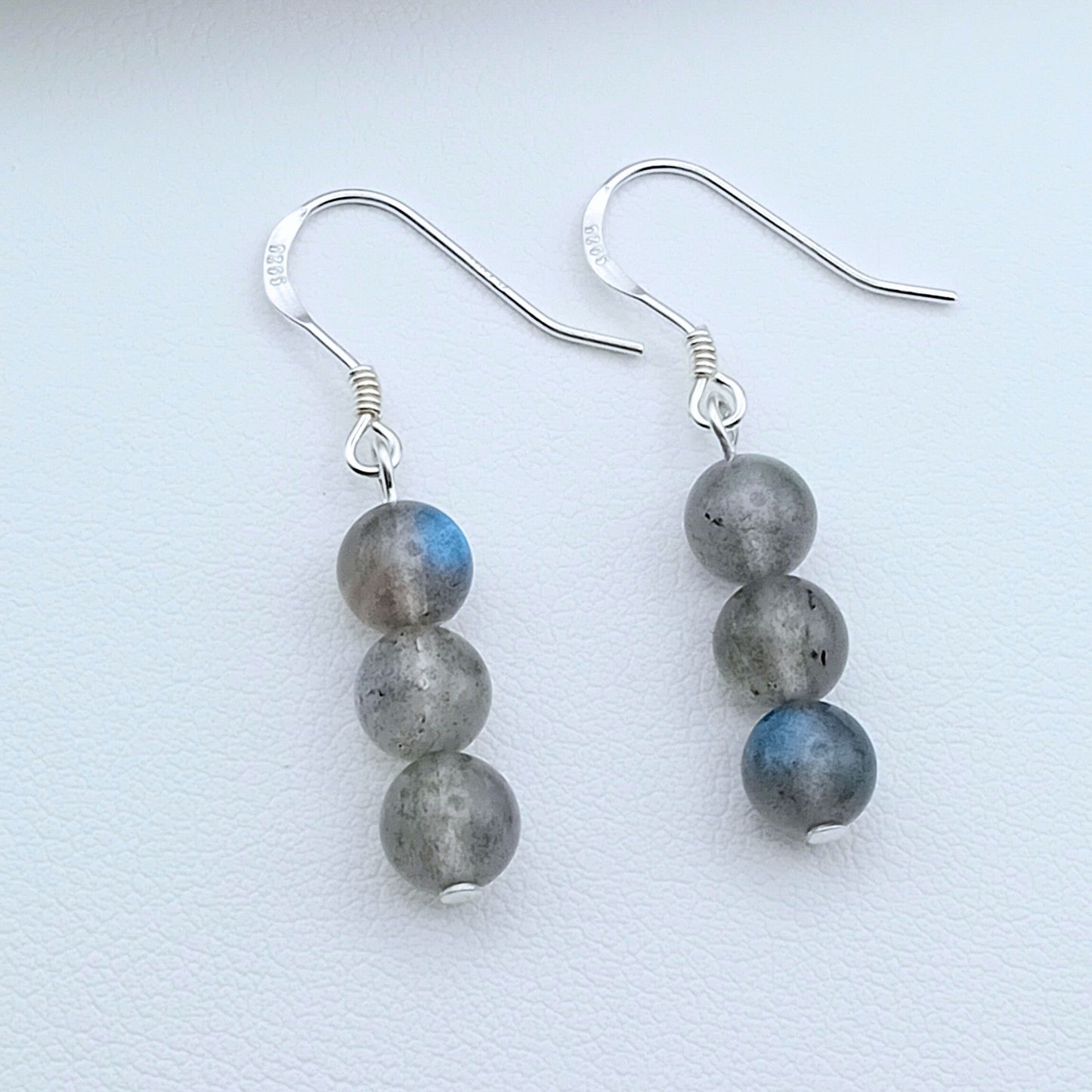 Silver Labradorite Earrings