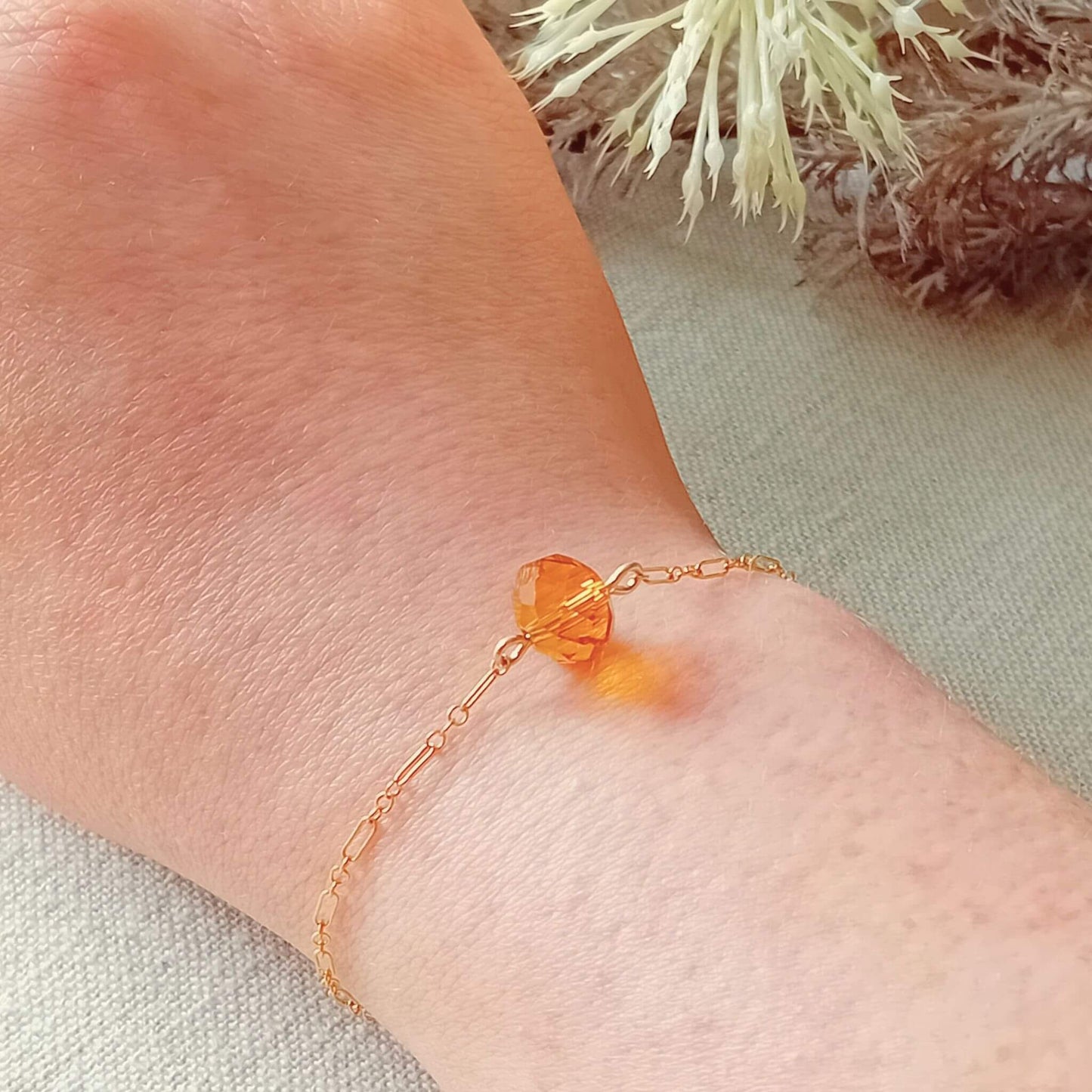 Crystal Gold Fill Bracelet