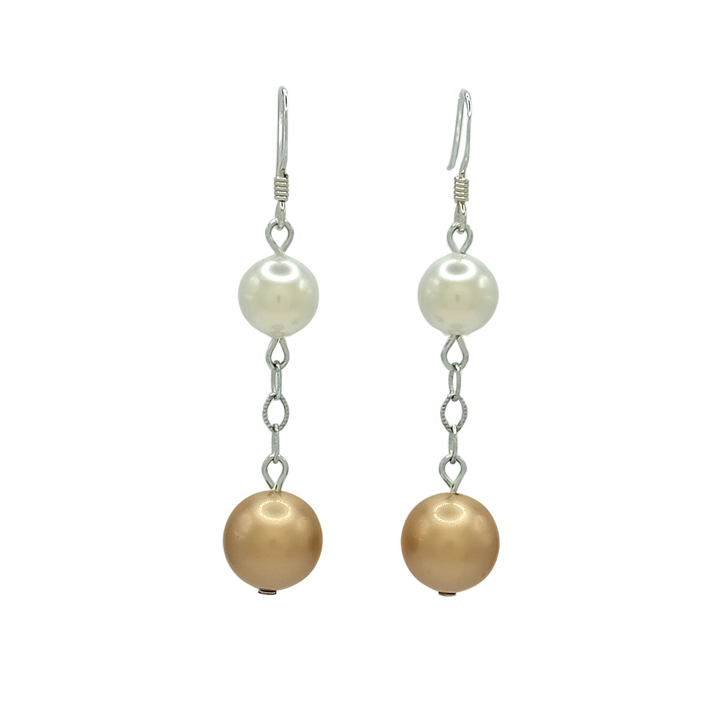 Gold & Ivory Pearl Earrings