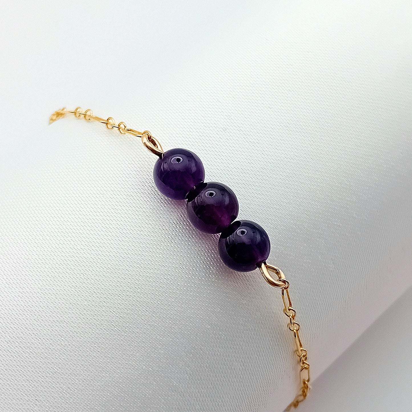 Amethyst Gold Fill Bracelet