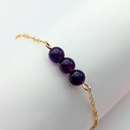 Amethyst Gold Fill Bracelet