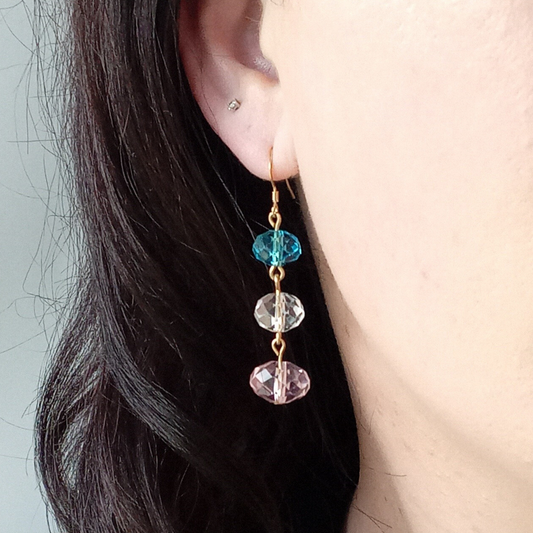 Crystal Gold Earrings