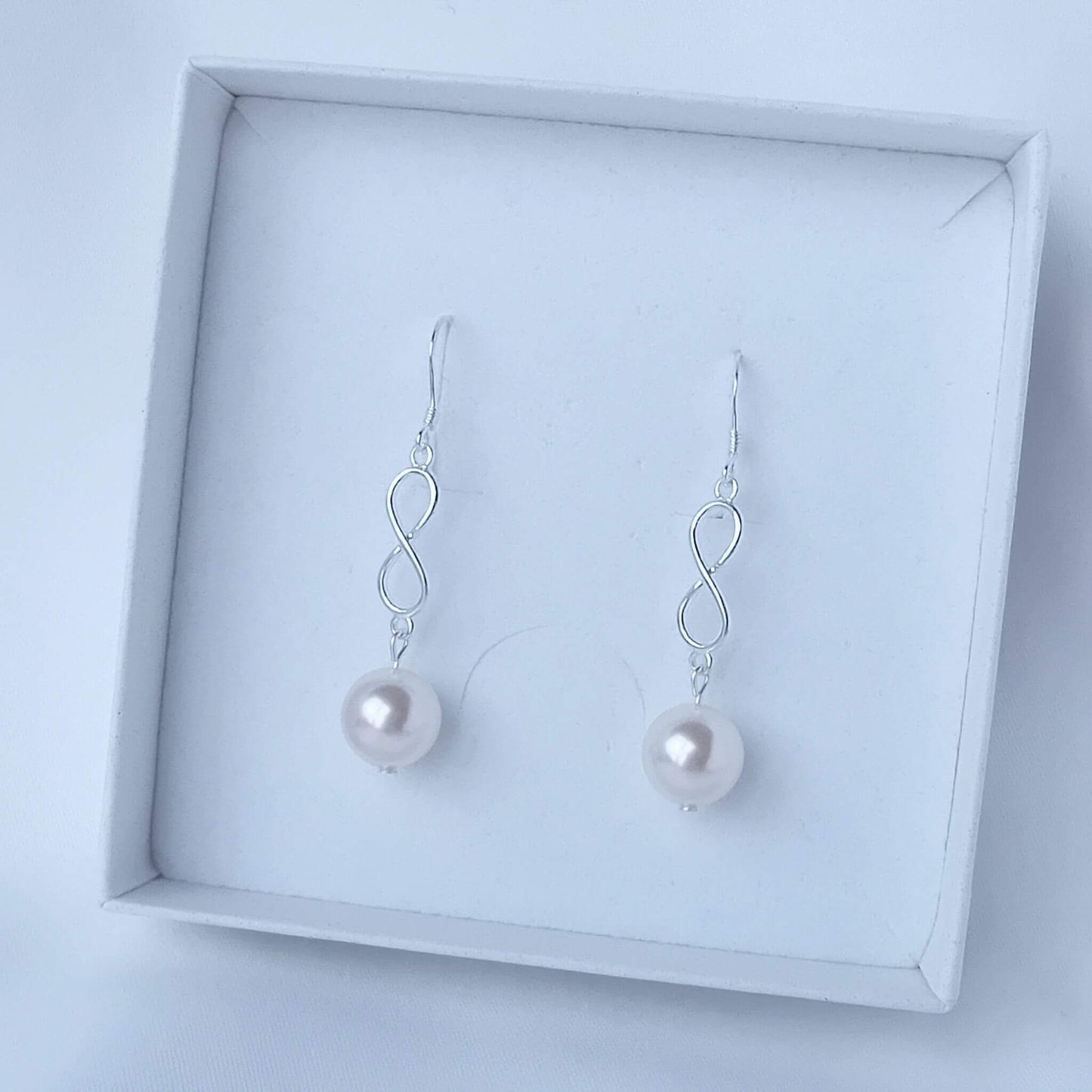 Infinity Pearl Earrings