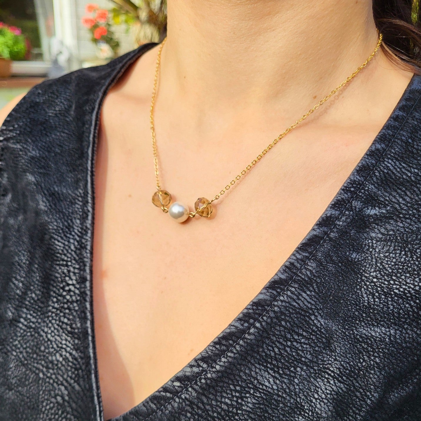Ivory Swarovski Pearl Necklace