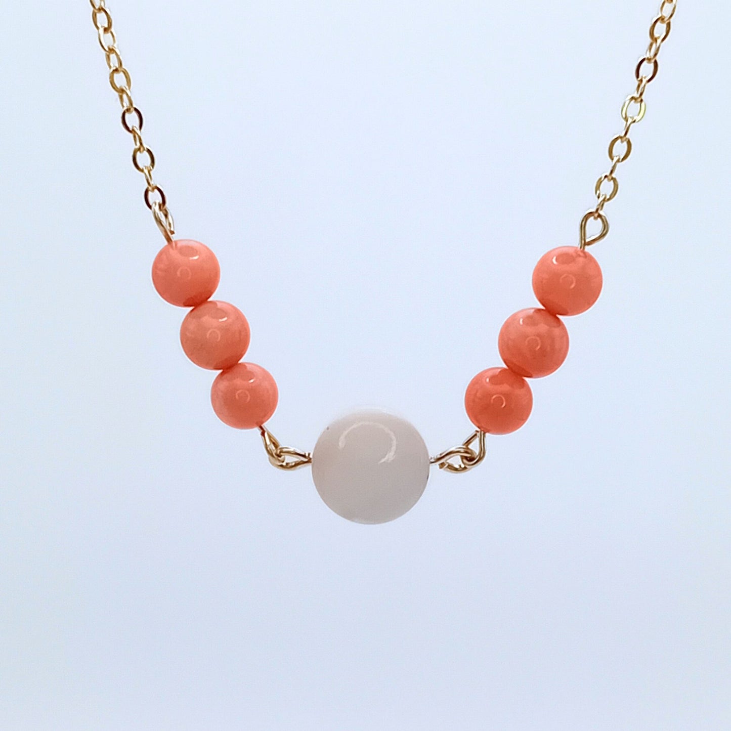 Mother of Pearl & Coral Necklace
