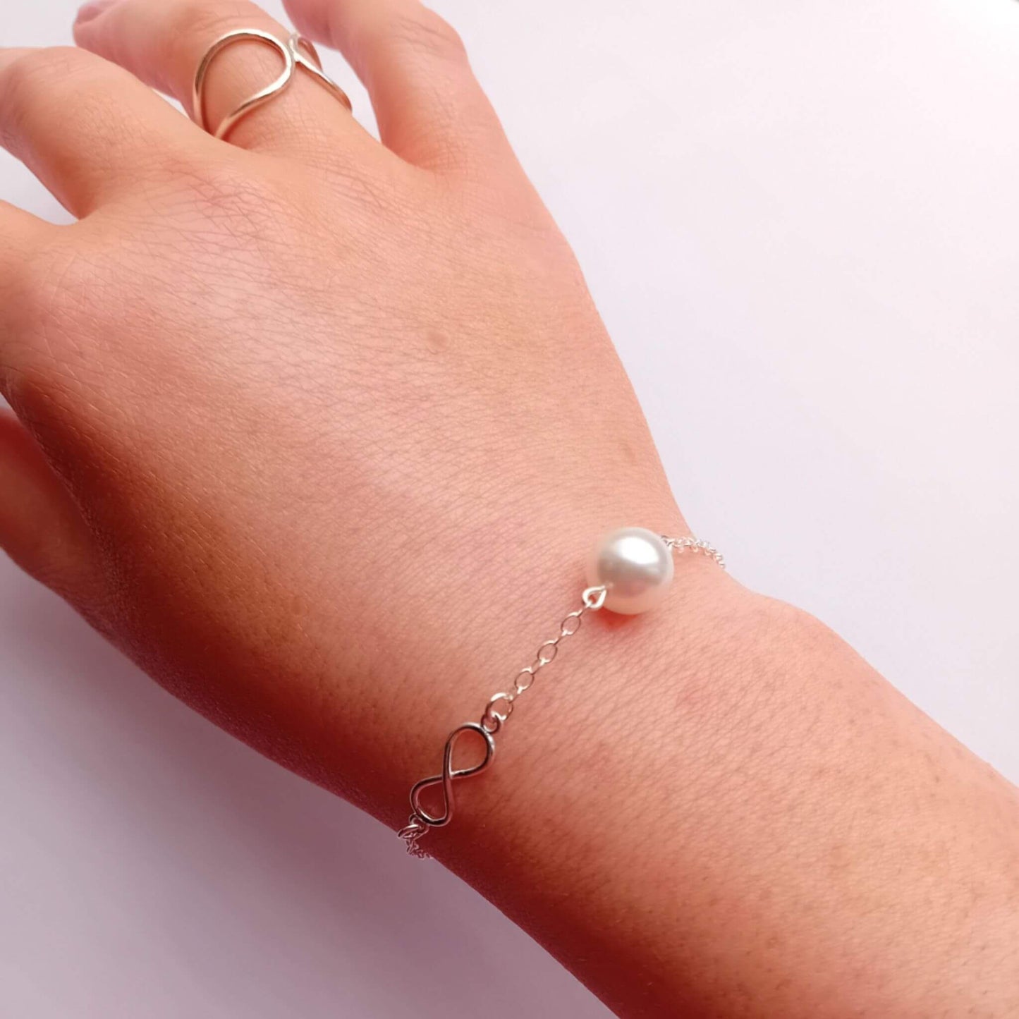 Infinity Pearl Bracelet