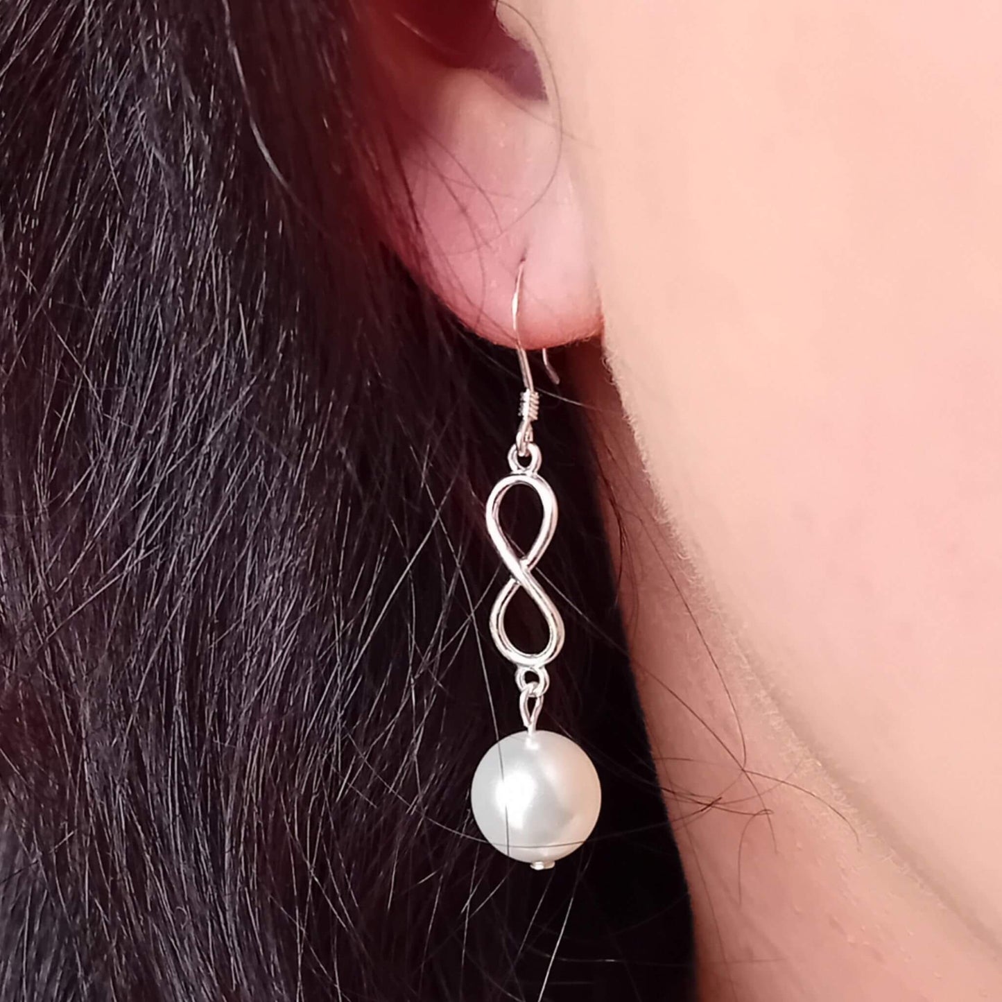 Infinity Pearl Earrings