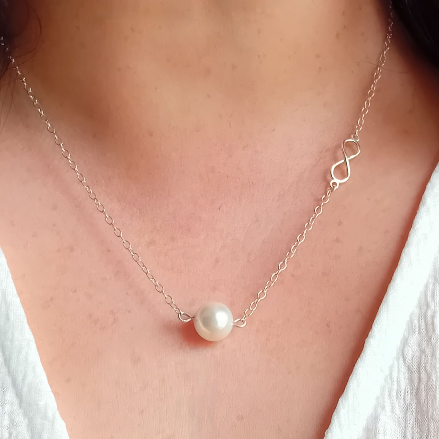 Infinity Pearl Necklace