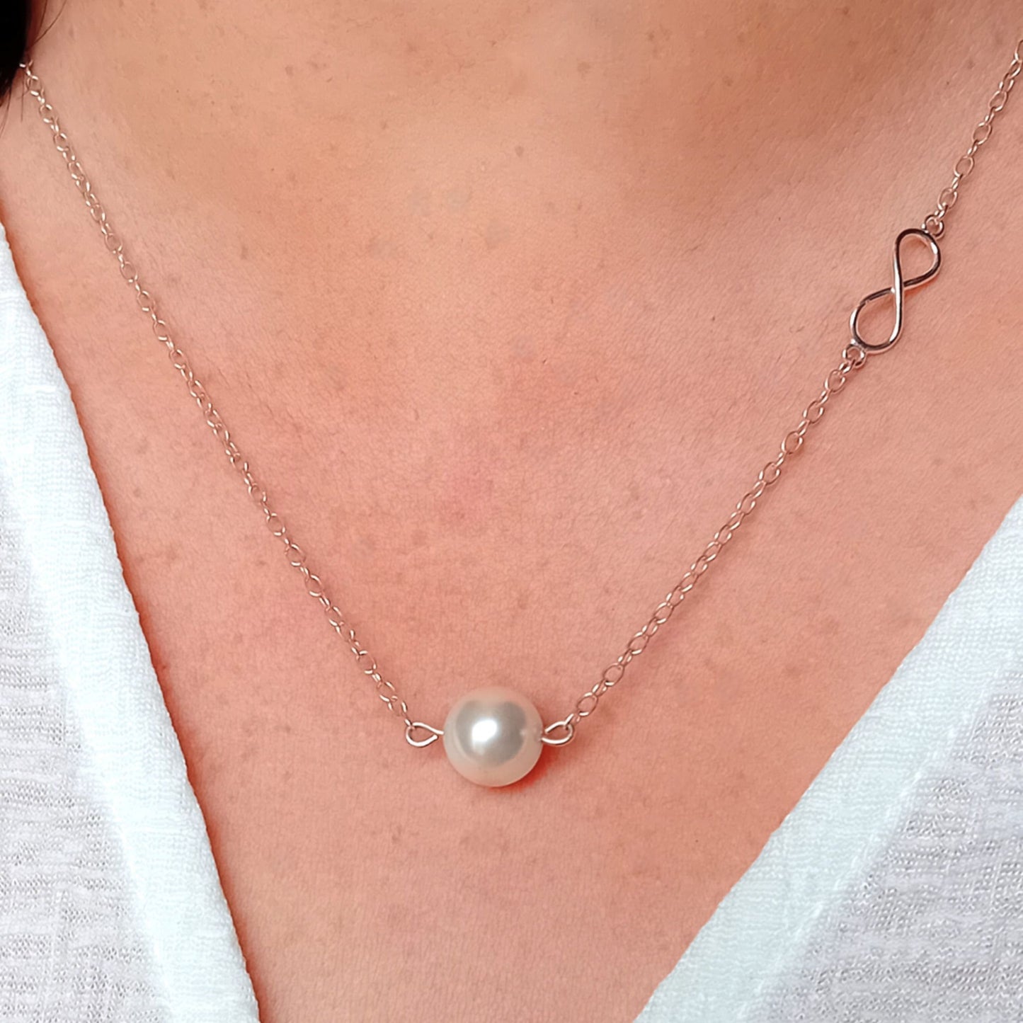 Infinity Pearl Necklace