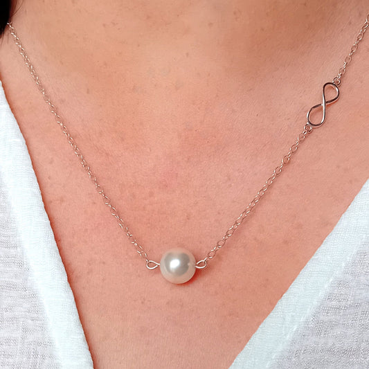 Infinity Pearl Necklace