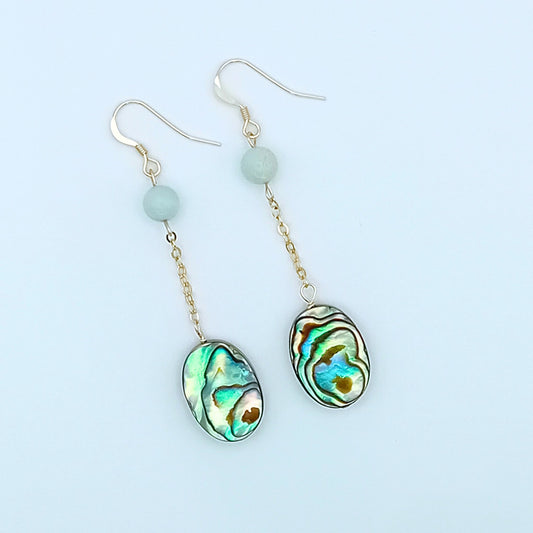Abalone Gold Earrings