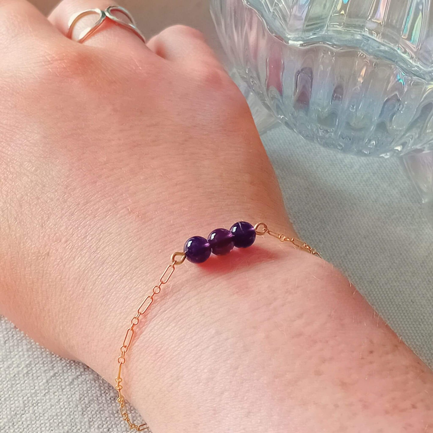 Amethyst Gold Fill Bracelet