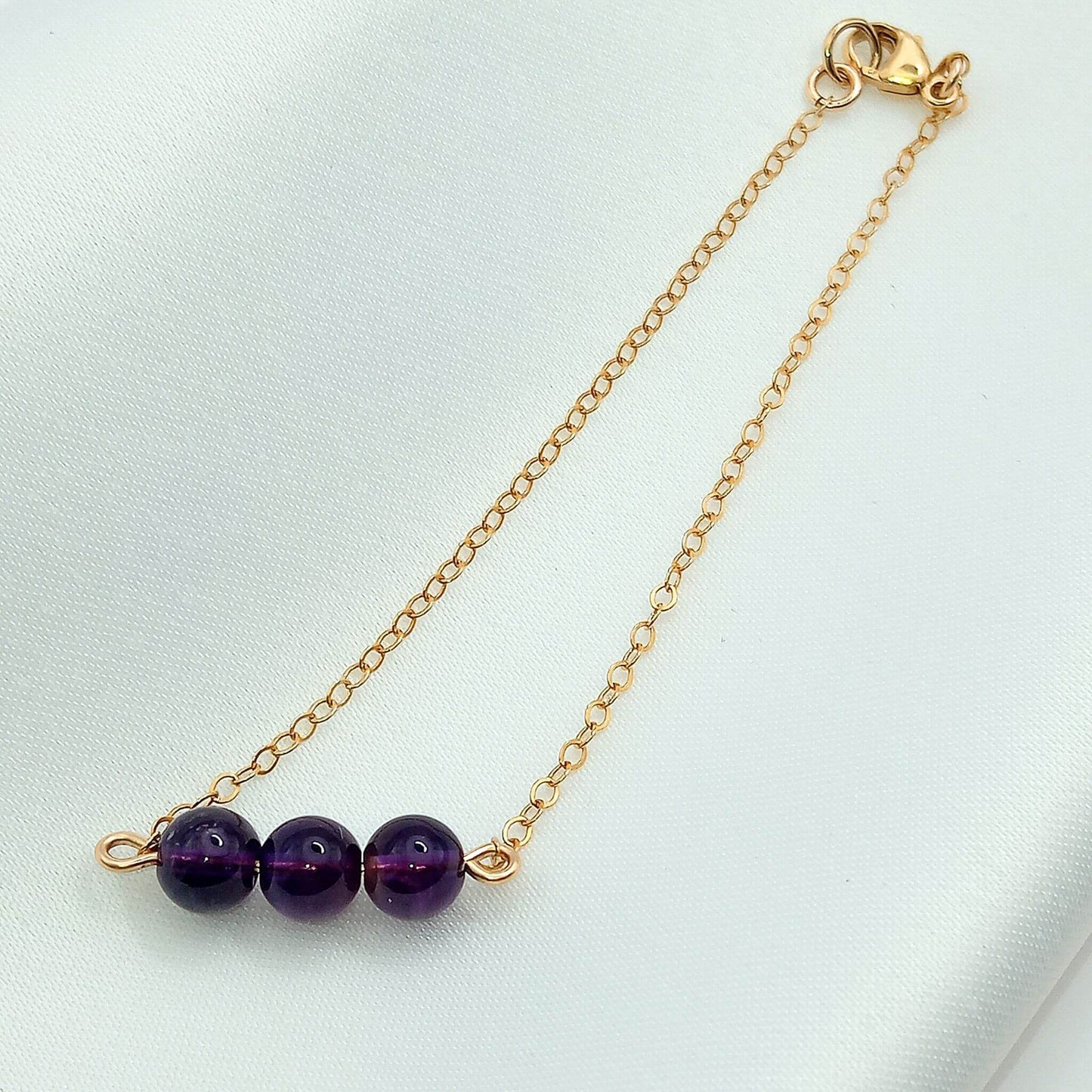 Amethyst Link Bracelet