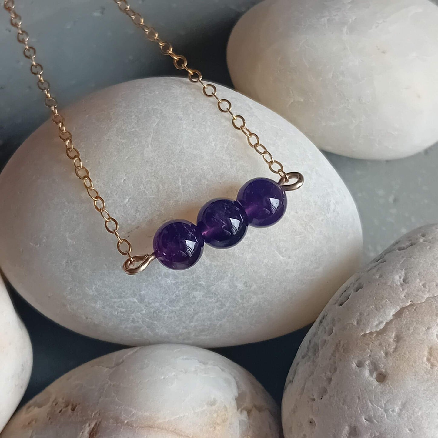 Amethyst Gold Fill Necklace