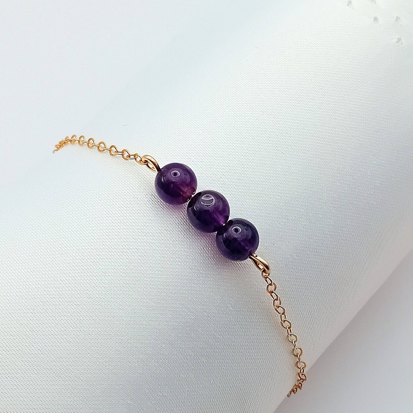 Amethyst Link Bracelet