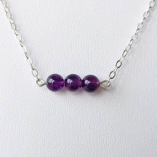 Amethyst Silver Necklace