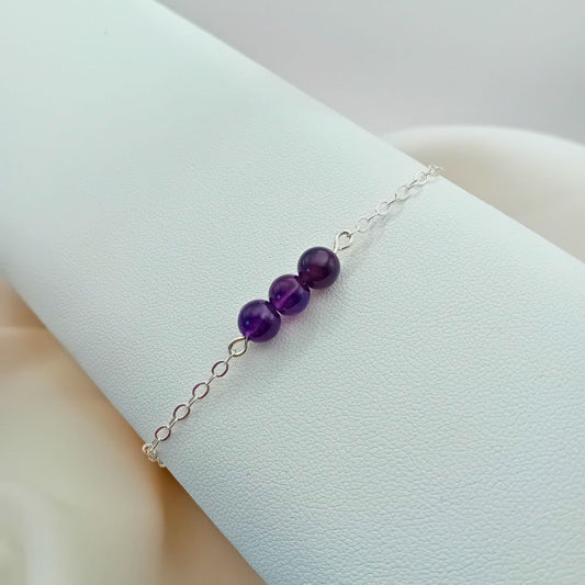 Amethyst Sterling Silver Bracelet
