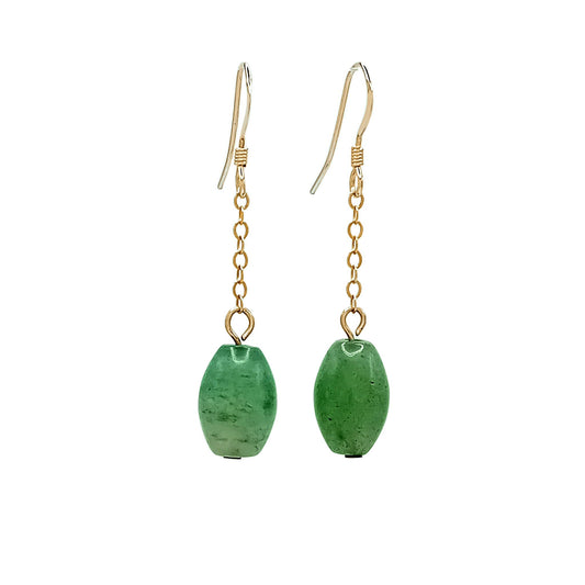 Aventurine Gold Fill Earrings