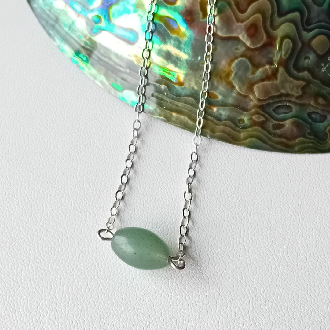 Aventurine Silver Necklace