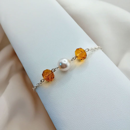 Pearl & Crystal Bracelet