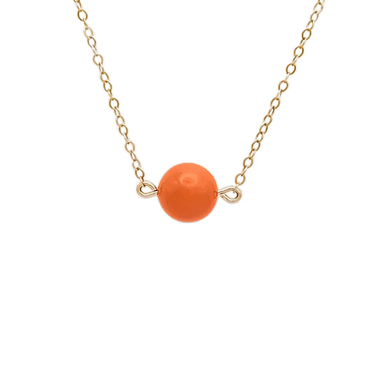 Coral Swarovski Pearl Necklace