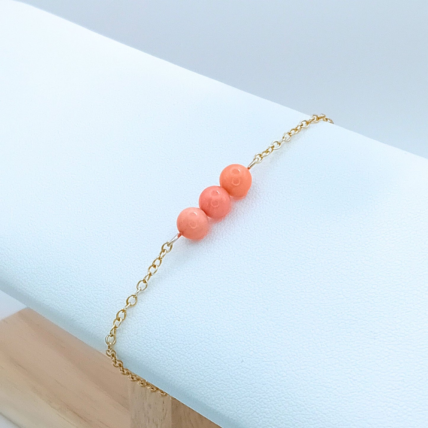 Coral Gold Fill Bracelet