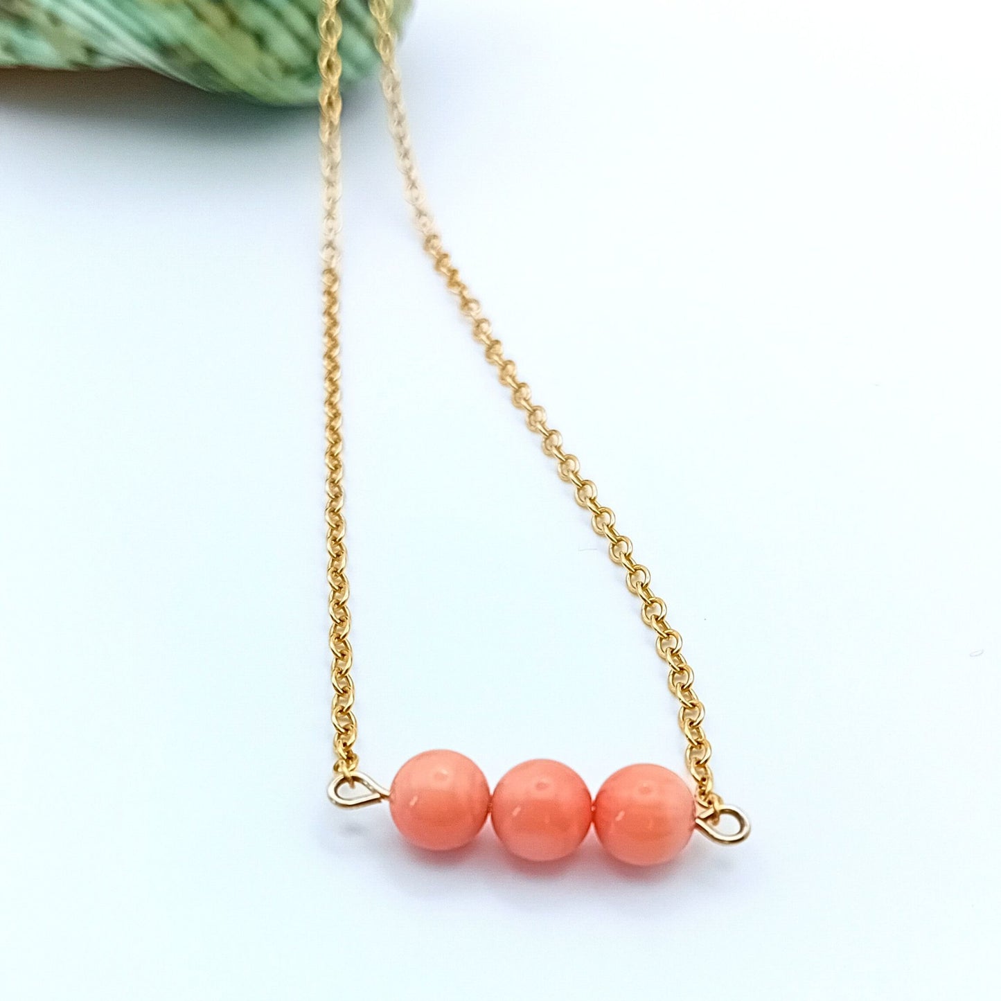 Coral Gold Fill Necklace