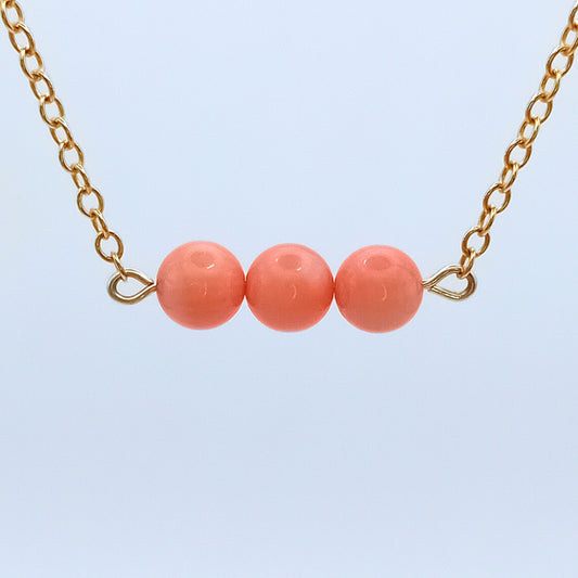 Coral Gold Fill Necklace