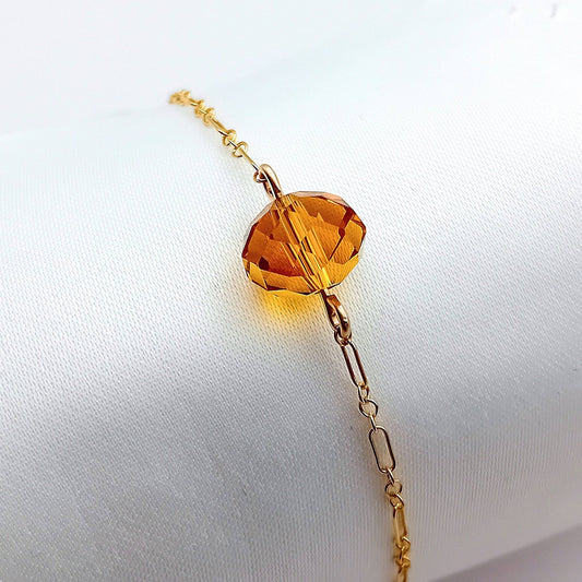 Crystal Gold Fill Bracelet