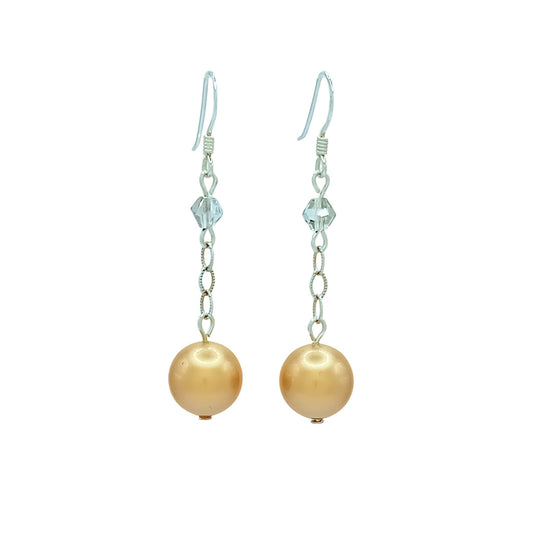 Gold Swarovski Drop Earrings