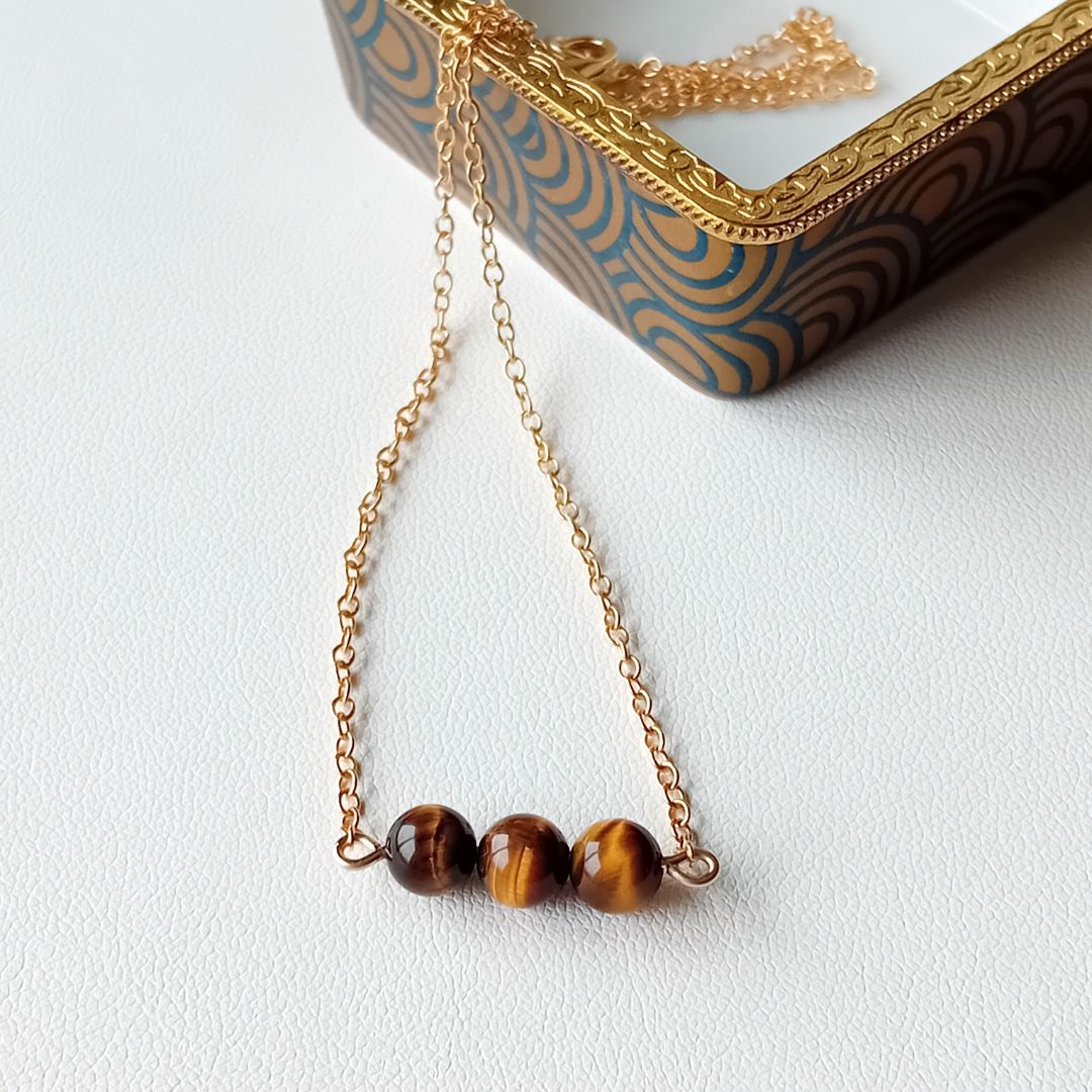 Tiger's Eye Gold Necklace
