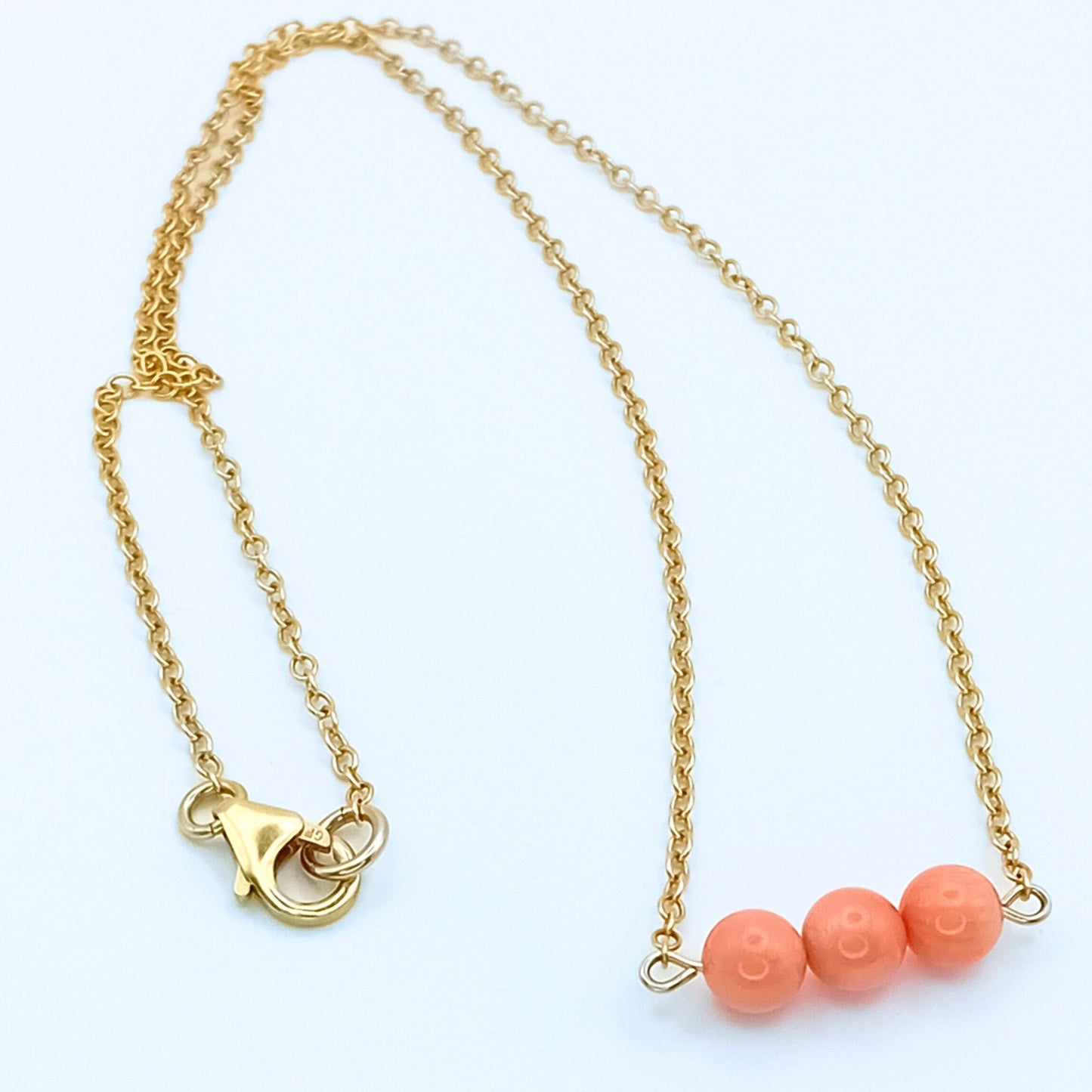 Coral Gold Fill Necklace