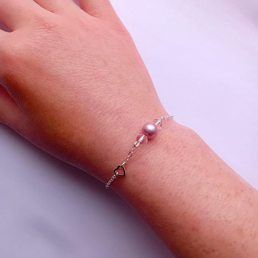 Pearl Heart Bracelet