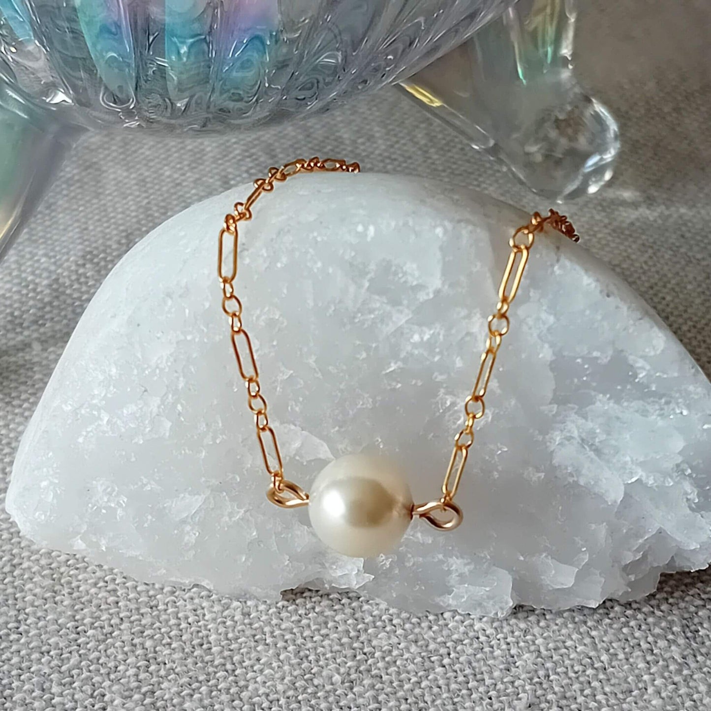 Ivory Pearl Gold Bracelet
