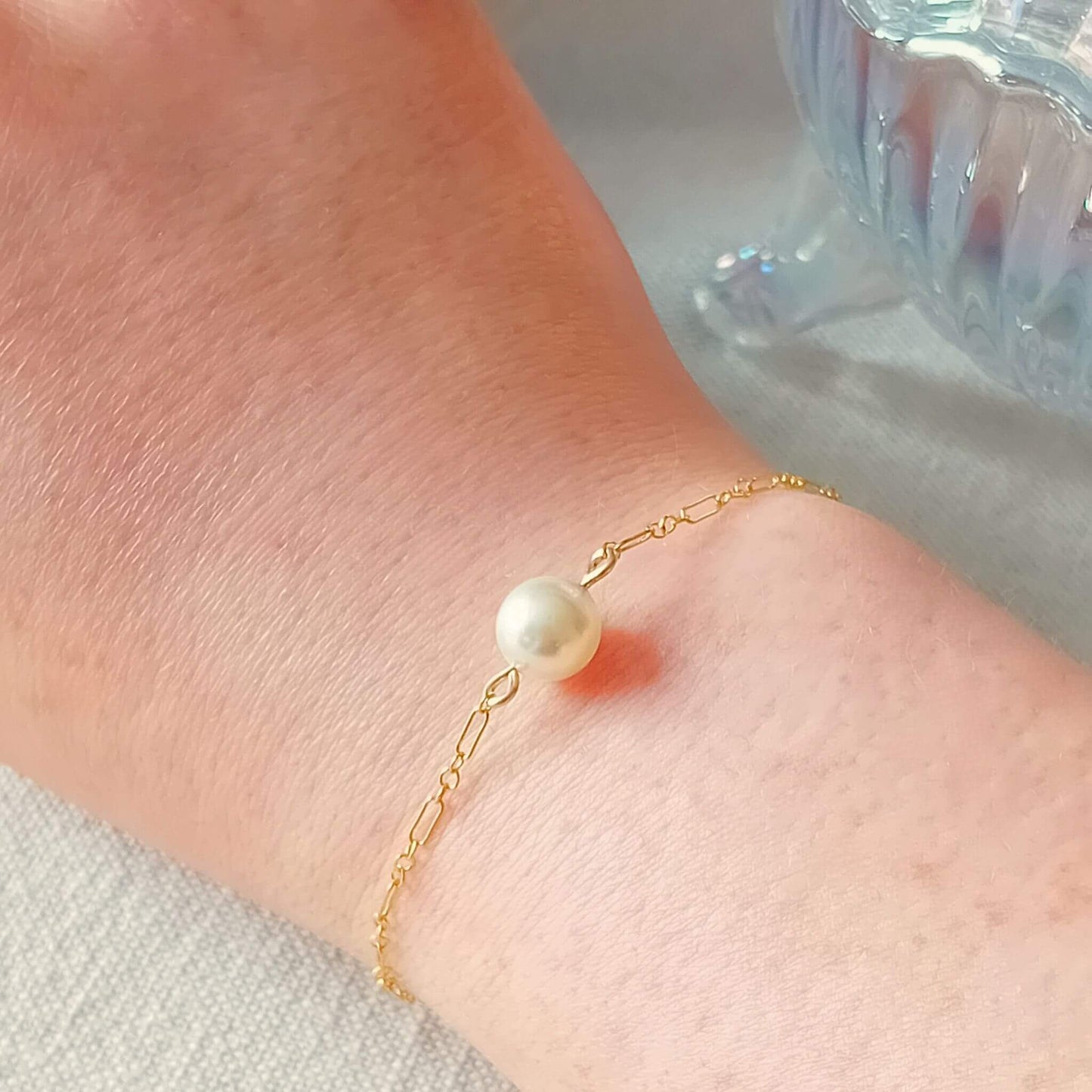 Ivory Pearl Gold Bracelet