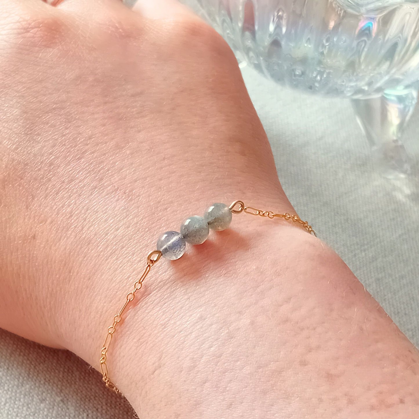 Labradorite Gold Fill Bracelet