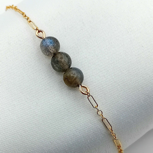 Labradorite Gold Fill Bracelet