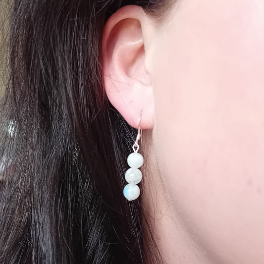 Silver Moonstone Earrings